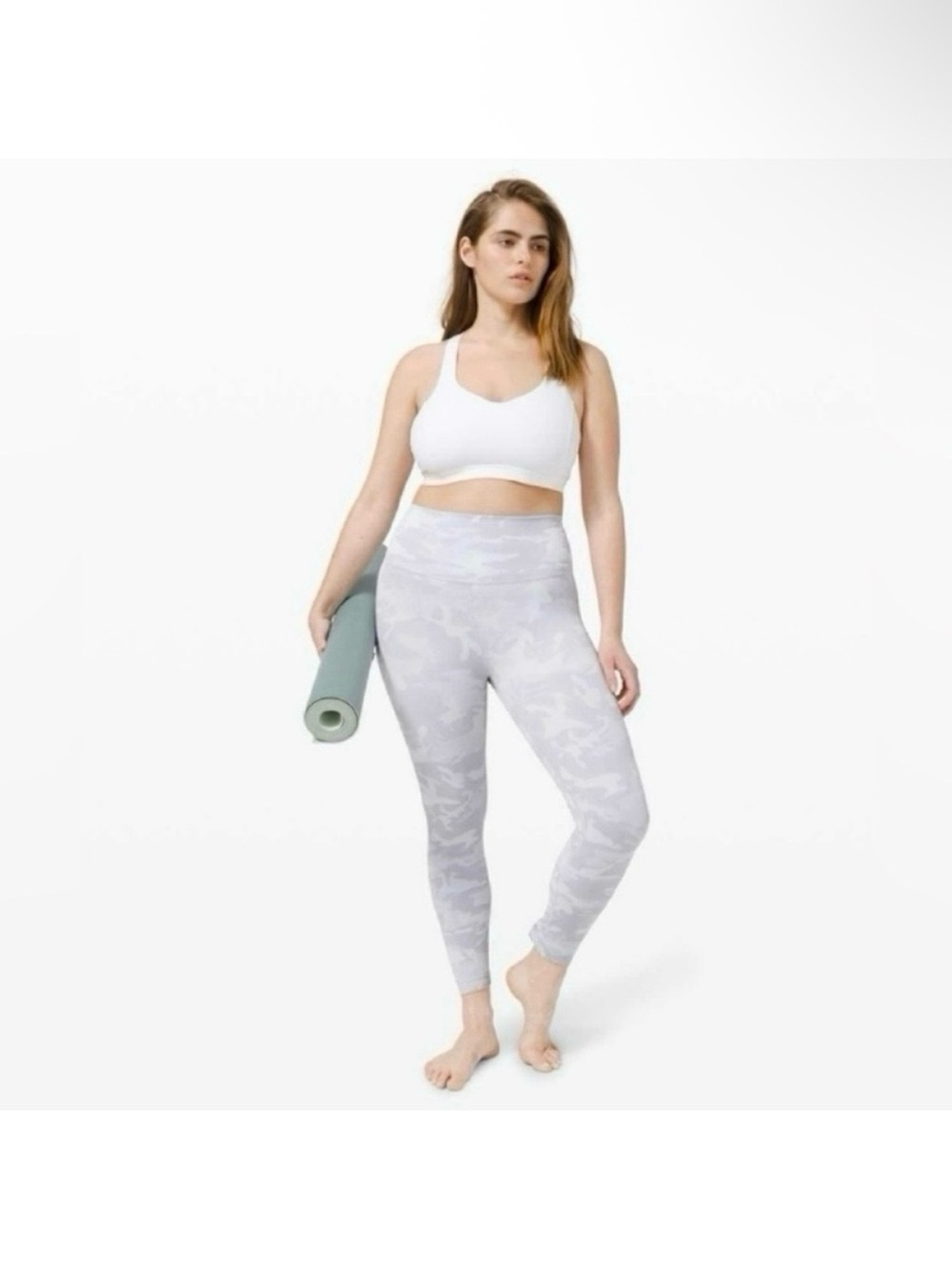 Lululemon Wunder Under High-Rise Tight 28" I ncognito Camo Jacquard Alpine White